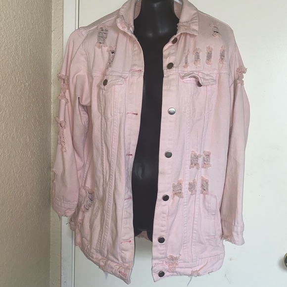 Pink denim jacket - Picture 3 of 5